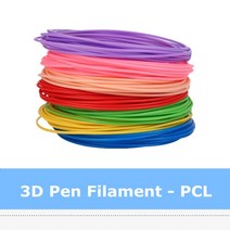 다색 175mm 1KG 3D 펜 PCL 플라스틱 필라멘트 저온 사용, 10 분홍색