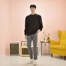 (GBM) 히든 사이드 테크밴딩 슬랙스 (차콜)
