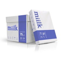 한국제지 밀크 복사용지 A4용지 75g 복사지 BOX (2500매)