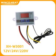 부속자재 건축 홈 개조 Minco Heat XH-W3001 마이크로 Frigit DC12V 24V 220V 온도 컨트롤러, [01] DC 12V