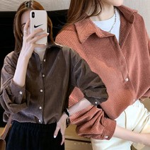 주디앤 여성 빌리브 겨울 골덴 셔츠 루즈핏 남방 리빙공감