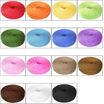 (디머스) 만들기재료 대용량 벌크 종이 굵은지끈 롤타입 15색상 4mm x 200M, 밤색, 1개