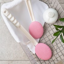 쓱싹 때타월 목욕솔 본체+타월 1P 핑크 목욕브러시 저자극 등밀이