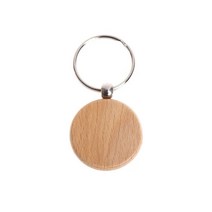 저스트앳 20Pcs 빈 나무 키 체인 Diy 태그 안티-잃어버린 액세서리 선물, [04] Round