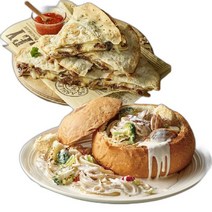 애슐리 봉골레 크림 빠네 파스타 + 고르곤졸라 불고기 퀘사디아 총 4인분