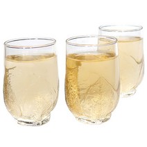 루미낙 아스펜 나뭇잎 유리 물컵세트-3개 소 190ml 투명 (907-732) 유리잔, 3개