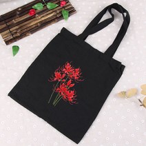 DIY 꽃자수 완제품 가방 캔버스백 토트백 십자수 입문 핸드메이드 프랑스, 꽃밭(재료가방+보조자수붕대증정)실타래
