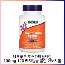 NOW Foods 나우푸드 Phosphatidyl Serine 포스파티딜 세린 100mg 120베지캡슐 1팩, 1개, 기본, 120정