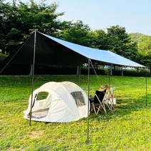 헬로우캠핑 블랙코팅 파스텔 와이드 렉타타프 550 암막 그늘막, 선택완료, 민트