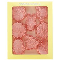 Mian Xiao Xin 비스킷 몰드 DIY 3D 입체 홈베이킹 도구 아이싱 쿠키스탬프 8종 세트, 1개, 크리스마스 A
