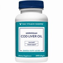 The Vitamin Shoppe 노르웨이 대구 간유 천연 비타민 A D 공급원240 소프트젤