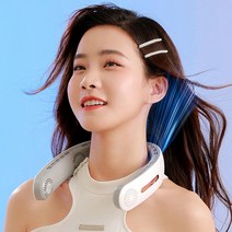 독립 4모터 초강력 넥밴드 선풍기 360도 서라운드 휴대용 넥풍기 목풍기 바람, 4모터넥풍기(화이트)