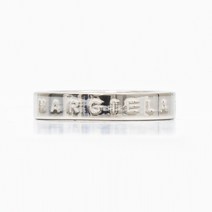 (당일) 22SS MM6 마르지엘라 로고 인그레이빙 실버 여성 반지 SM6UQ0019 SV0128 951