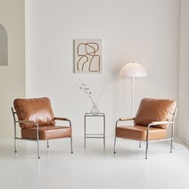 유씨엠 디아브 카페 인테리어 라운지 PU 가죽 소파 1인 철제 소파, 실버프레임, 미드나잇그린, 옵션:실버프레임 / 컬러:미드나잇그린