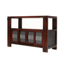 민규네고가구 3자 미닫이 원목 인테리어 전통 엔틱 고전 진열대, 단품