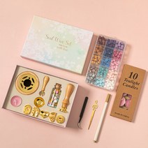 빈티지 왁스 스탬프 세트 10 개/상자 가열 용광로 스푼 비즈 키트 결혼식 초대장 씰링 스탬핑 용융 DIY 공, 08 8