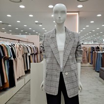 라인 린넨체크자켓(NWJKKG0100)