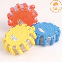 [SnJ테크] 자동차 자석 비상등 경고등 비상 야간 안전유도등 신호 랜턴, 레드(삼각형), 1개