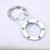 [배관 작업]304 스테인레스 스틸 사이트 유리 플랜지 유리창 약간 컵 위생 파이프 관찰 포트 DN100, 08 DN150