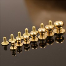 리벳못 스텐 리배트못 리벳트못 솔리드 황동 샘 브라운 브라운 버튼 스크류 백 라운드, 9x7x9mm