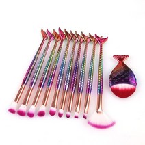 make up brush 붓 메이크업 pcs 메이크업 브러쉬 키트 피쉬 테일 펜슬 화장품 파운데이션 아티스트 하이 라, 한개옵션1, 01 Purple-11pc