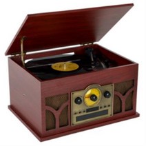 로우락 AUX USB LP CD 라디오 턴테이블 멀티 플레이어, RLP-08