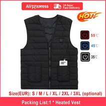 남자보드복세탁 가능 온열 재킷 남녀 공용 2 개의 가열 부위와 3 단계 추운 날씨 스포츠 겨울