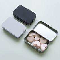 사각 틴케이스 철제 케이스 2size 3color [알루미늄 철 수납 굿즈 사탕 소품 카드 정리 깡통 보관함], M_화이트, 1개