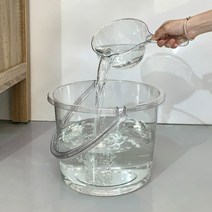 투명 양동이 아크릴 플라스틱 기숙사 물통 세탁 물 저장 목욕 가정용 세면대 뚜껑 저장 대형, D