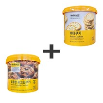 노브랜드 버터쿠키 초코칩쿠키 400g 2개, 버터 쿠키 1개 + 초코칩 쿠키 1개