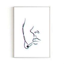 Trippy Dope Art Poster By Haus and Hues | Minimalist Wall Decor Cool Poster for College Dorm Room A, 1