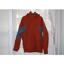 살로몬 스키복 자켓 보드복 Exc Feature-Packed 남성 Large Red and Gray Salomon Hooded Ski Snowboard Jacket