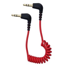 trs to trs spring 3.5mm 케이블 코일 마이크 카메라 red color for rode sc7 boya by videomic go video 마이크로 타입 마이크, 01 빨간_01 0.2M