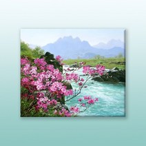 votgl diy 페인팅 명화그리기 그림그리기유화그리기세트40 x 50cm, 04복숭아꽃