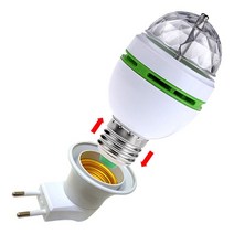 가정용 빔프로젝터 E27 6w 9w 자동 회전 RGB LED 전구 무대 조명 디스코 볼, 6WE27에서 EU로