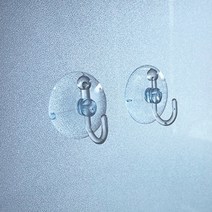 고리형 흡착판 유리 거울 냉장고 욕실 부착형 소품걸이, 단품