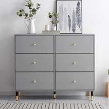 힐링가구 피에타 북유럽 와이드 수납 3단 서랍장 1200, 그레이