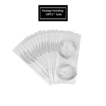 2022 식품 등급 네스프레소 버츄오 리필 커버 씰 스티커 버츄오라인 접착 커피 캡슐 브루어 뚜껑 호일 59MM, 01 59MM 50PCS