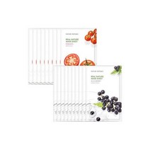 10+10 리얼 네이처 에센스 마스크팩 아사이베리+토마토, 10+10 리얼 네이처 에센스 마스크팩 아사이베리+토마