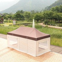 재래시장 야외행사 방수 그늘막 포장마차 천막캐노피 온실효과 내구성 포차, 알루미늄천막 3X6, 베이지