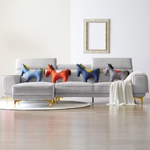 웰퍼니쳐 오로라 아쿠아텍스 패브릭 3인용 4인용 소파 이지클린, 라이트그레이, 오로라 4인