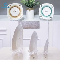 접시진열대 인테리어용 접시 사진 액자 받침대 주방섭시꽂이 그릇꽂이, 소 4P