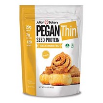 Julian Bakery Pegan Thin Protein Powder Vanilla Cinnamon Twist Organic Pumpkin Seed Protein 20g, One Color, One Size