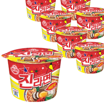 오뚜기 진라면 컵라면 매운맛 큰컵 큰사발 12개 한박스