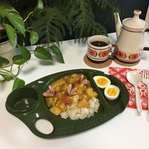 바베큐용앞접시 캠핑용개인식판 혼술식판 샐러드접시, 머스타드