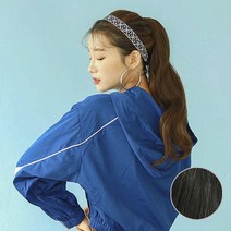 가발매니아 다이아 42cm 2초포니 핀 포니테일 (제디원사) 집게가발 묶음머리, 내츄럴블랙, 1개