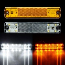 LED 사이드램프 차폭등 흰색 노란색 1톤탑차 포터 4톤트럭 5톤윙바디 안개, 12V용 화이트LED