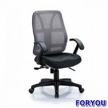 Foryou2930 관리자용 회전의자 에어메쉬 중 메쉬 레자 사출발 의자 책상, 블랙