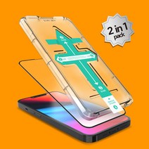 나인어클락 아이폰 13 미니 프로 맥스 3D 풀커버 이지키트 강화유리 액정보호필름 2매, 2in1_아이폰 13 프로 맥스