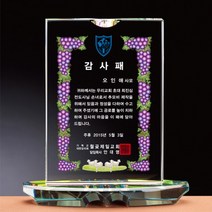 [인물패] 크리스탈패 명패제작 크리스탈명패 공장직접 회사 상사 포토패 상패룩 룩판촉물 보라원색, 17x19x5